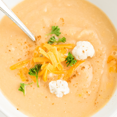 Cheesy Cauliflower Soup