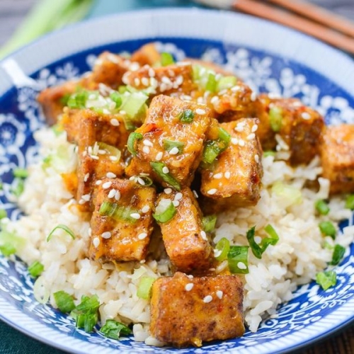 Crispy Baked Orange Tofu