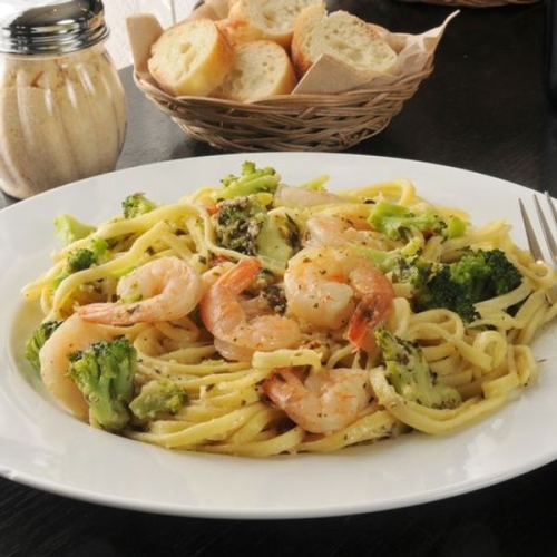 Shrimp linguine
