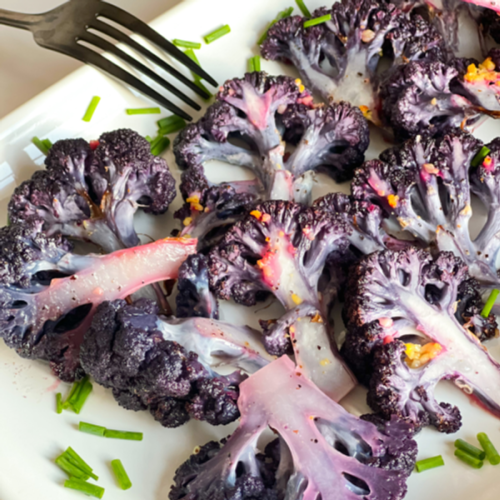 Oven Roasted Purple Cauliflower Recipe