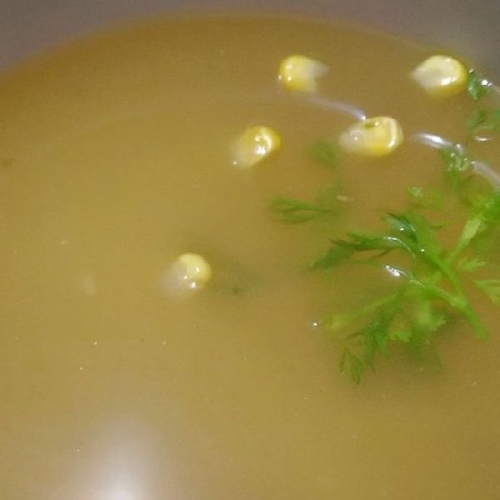 Sweet corn clear soup
