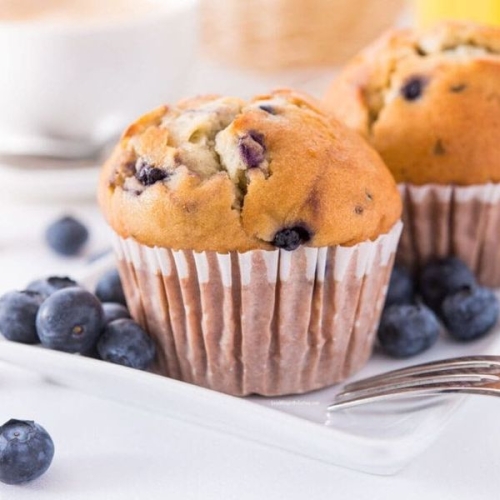 Low Calorie Protein Blueberry Muffins