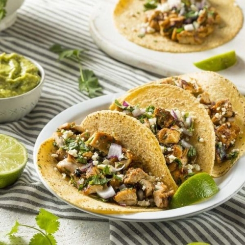 Low Calorie Tequila Lime Chicken Tacos
