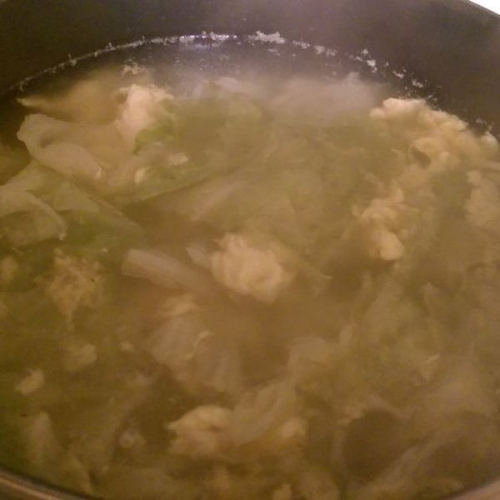 Chicken Cabbage Egg Drop Soup
