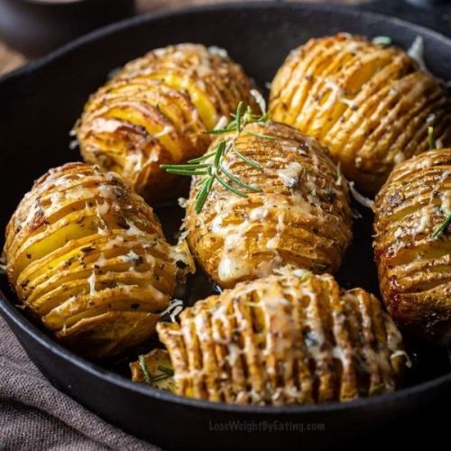 Low Calorie Hasselback Potatoes
