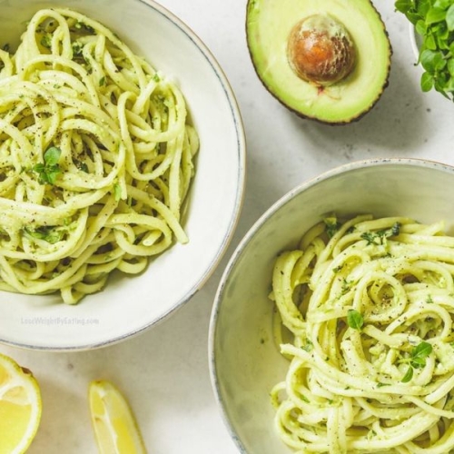 Low Calorie Avocado Pesto Sauce