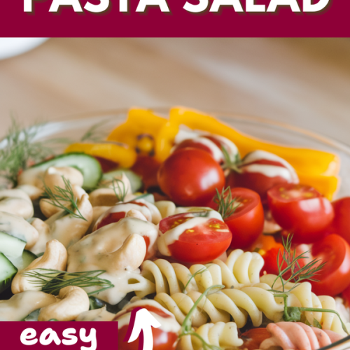 Low-Calorie Pasta Salad With A Creamy Dressing