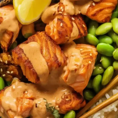 High Protein Low Calorie Crispy Bang Bang Salmon Bites
