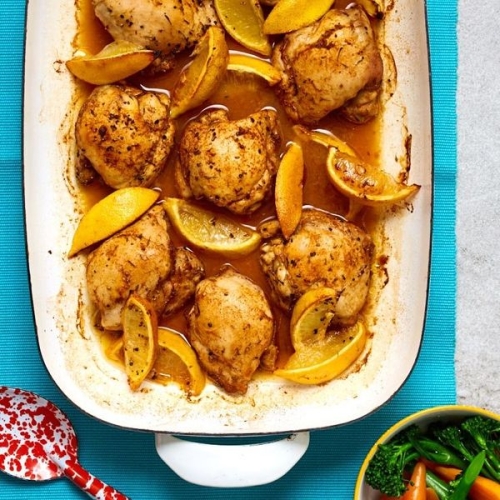 Baked Chicken Thighs with Lemon and Cumin | Slimming & Weight Watchers Friendly