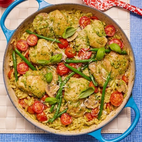 Pesto Chicken Orzo | Slimming & Weight Watchers Friendly