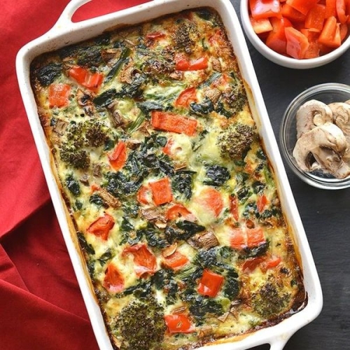 High Protein Veggie Egg Bake