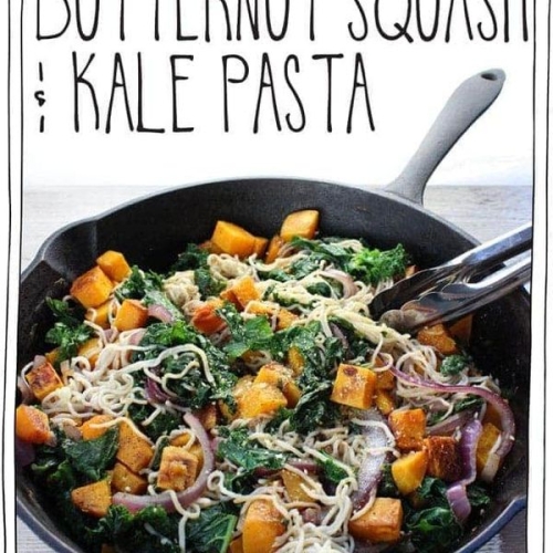 Roasted Butternut Squash & Kale Pasta