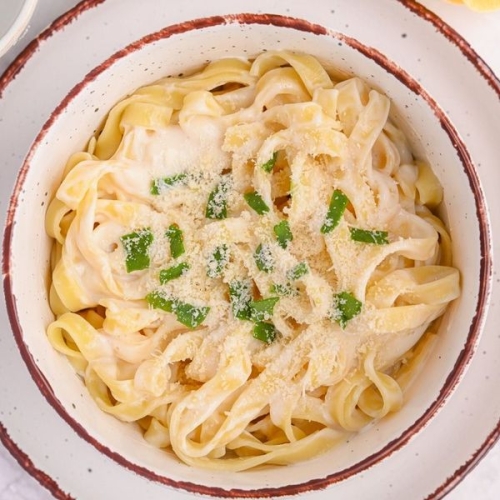 Cottage Cheese Alfredo Pasta
