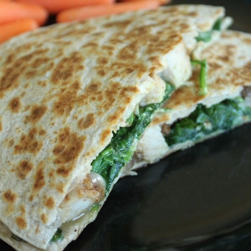 Using Leftovers: Cheddar Maple Pork Quesadilla