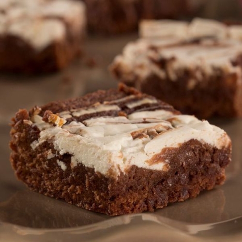 Ooey Gooey Marbled Brownies