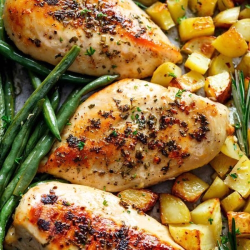 Sheet Pan Garlic Herb Butter Chicken & Potatoes