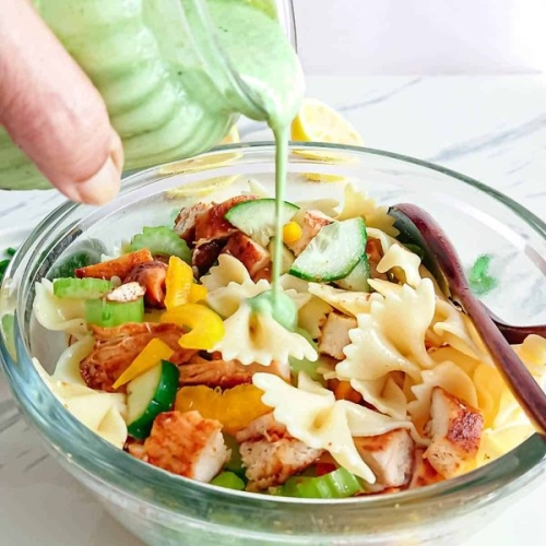 High Protein Chicken Pasta Salad Recipe
