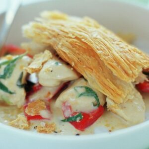Chicken and red pepper pie recipe