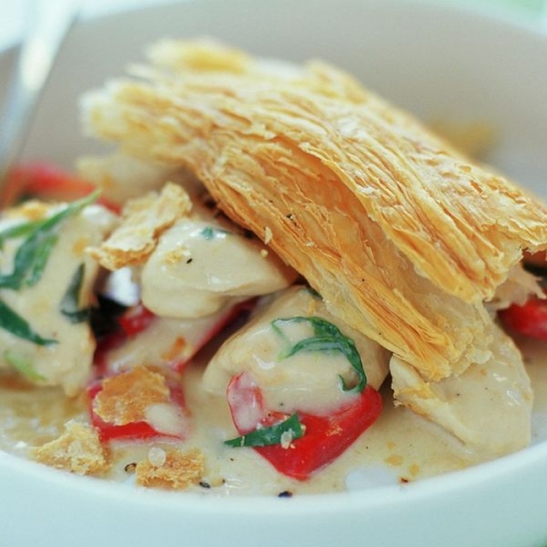 Chicken and red pepper pie recipe