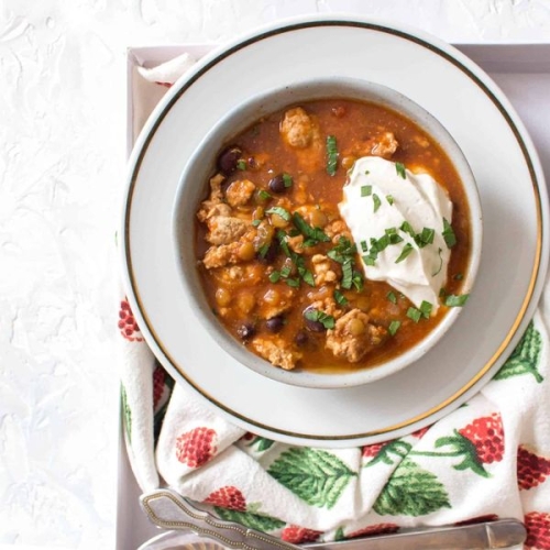 Healthy Instant Pot Turkey and Lentil Chili