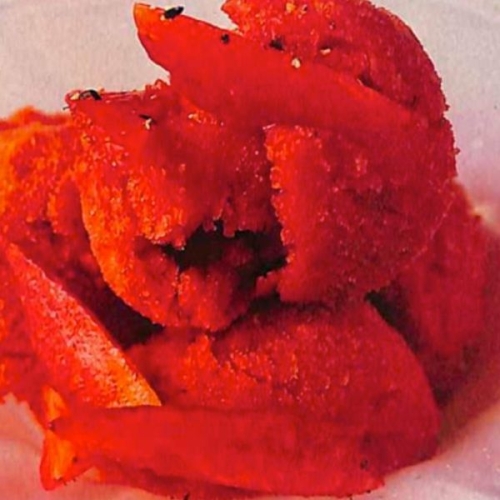 Spiced strawberry sorbet