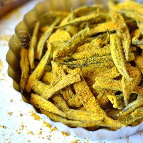 Kurkuri Bhindi | Low Calorie Crispy Okra Fry