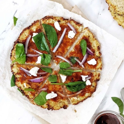 Cauliflower Chicken Crust Pizza – High Protein, Keto, Low Calorie