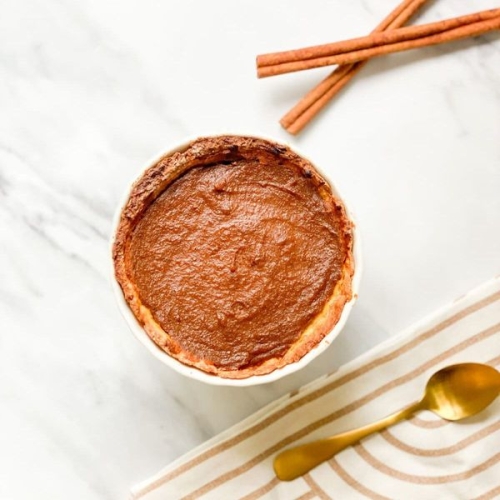 135 Calorie Pumpkin Pie for One