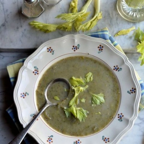 Celery and Leek Soup (80 calories)