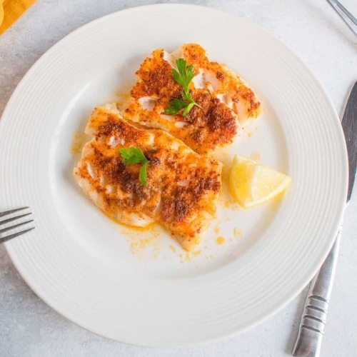 Broiled Cod with Paprika (Low Cal, 1g Carb)