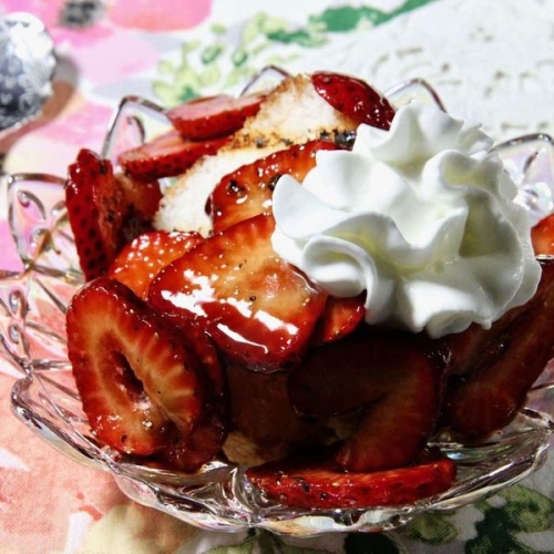 Strawberry Shortcake with Balsamic