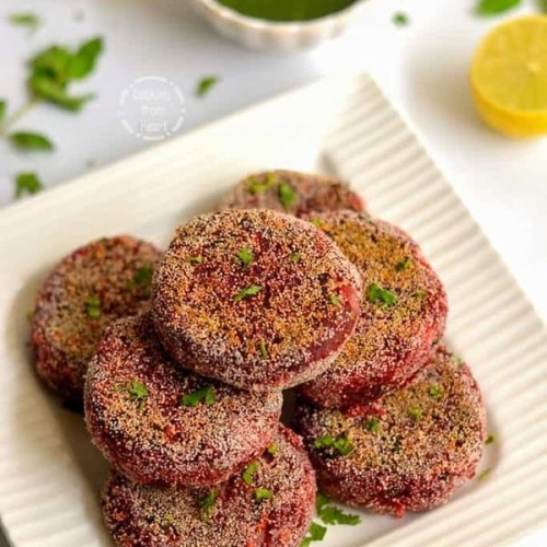 Beetroot Cutlet | Beetroot Tikki