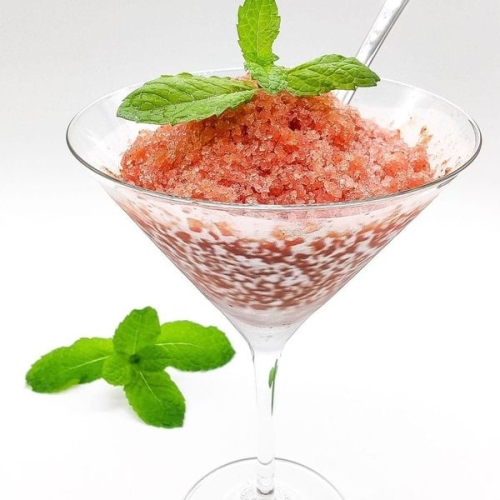 Watermelon and Raspberry Granita