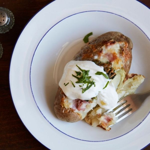 Ww Ham and Cheese Stuffed Potatoes