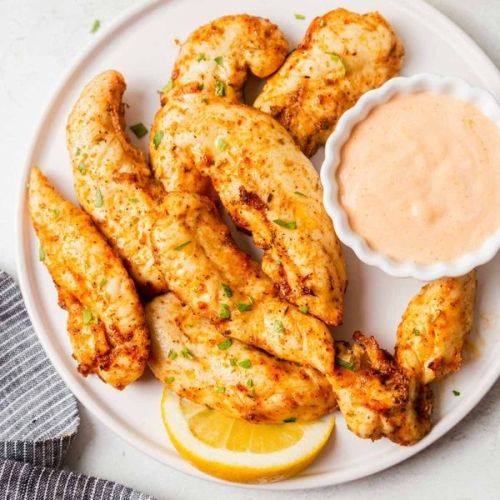 Juicy Air Fryer Chicken Tenders – No Breading
