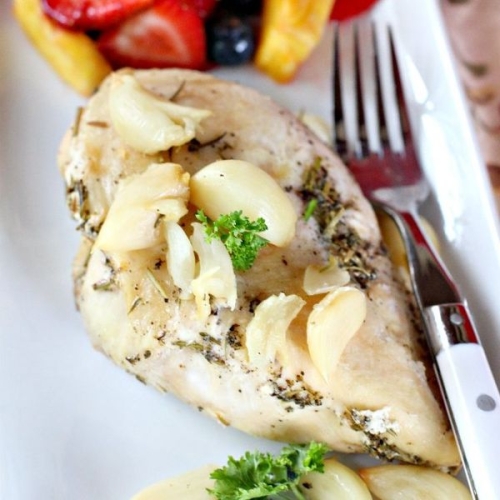 Herb Chicken with Roasted Garlic
