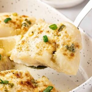 Creamy Baked Halibut