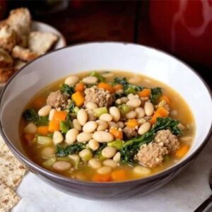White Bean and Sausage Soup with Escarole