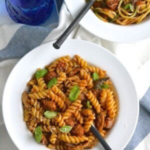 Italian Sausage Pasta (with Fusilli or Zucchini Noodles)