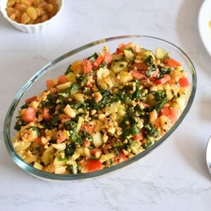 Palak Paneer Salad | Indian Style Spinach Salad