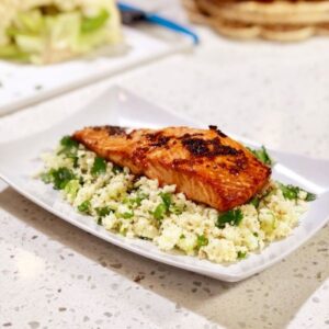 Teriyaki Salmon with Cauliflower Rice