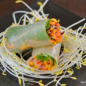 Spicy Asian Slaw Summer Rolls