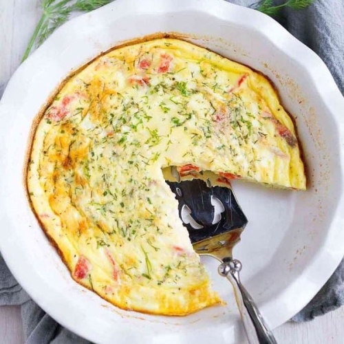Crustless Smoked Salmon Quiche