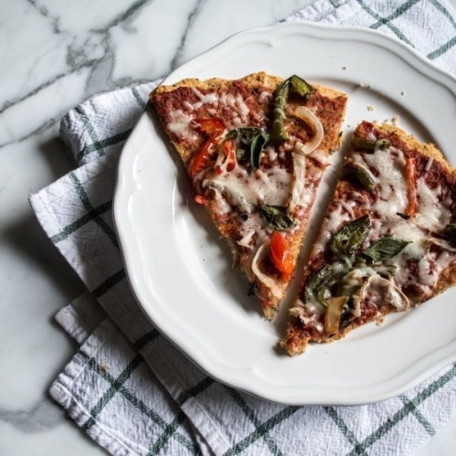 Rustic Roasted Veggie Pizza with Lentil Crust