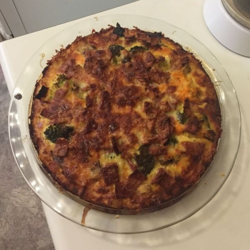Vegetarian Quiche With Potato Crust