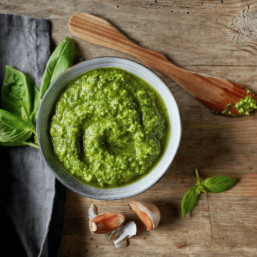 Low Calorie Basil Pesto