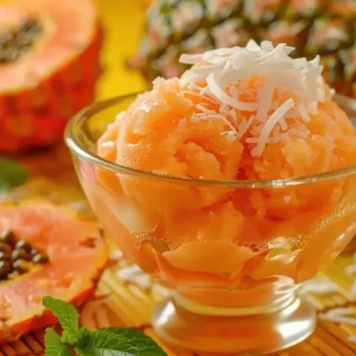Ninja Creami Papaya Pineapple Sorbet [Low Calorie]