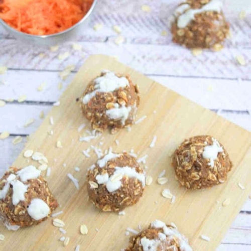Low Calorie Carrot Cake Protein Balls