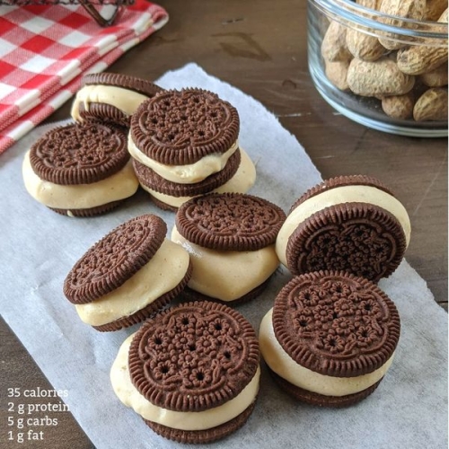 Easy, low calorie, High protein, peanut butter chocolate cookies!