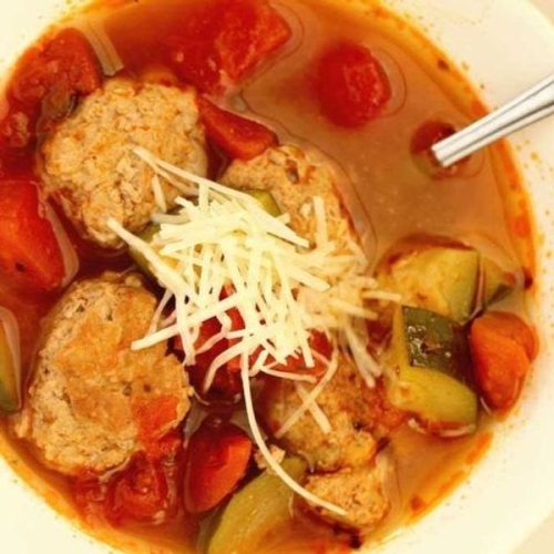 Skinny Turkey Meatball Soup